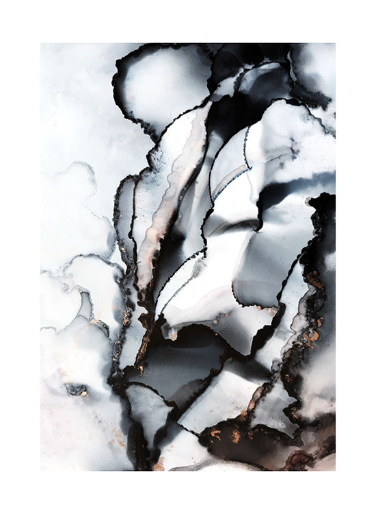 Marble Black Poster